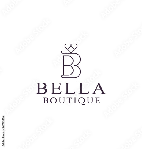 letter BB luxury boutique logo design template vector illustration.