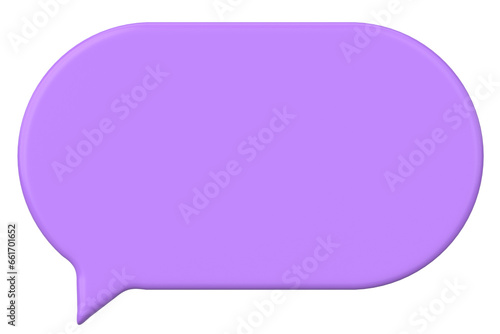 Speech bubble. Chat bubble. 3D illustration.