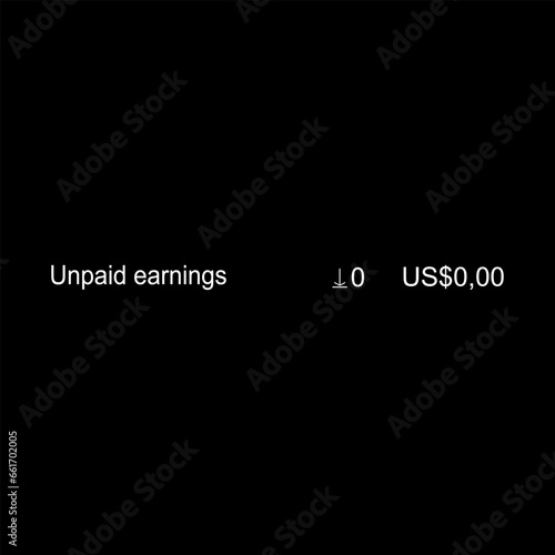  download progress for earning  on black background.