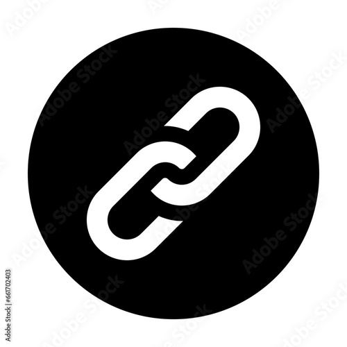 Link Glyph Icon Vector