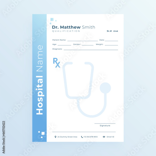 professional rx prescription pad mockup for business promotion