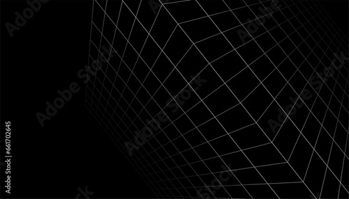 3d geometric cubic grid layout vector design vector
