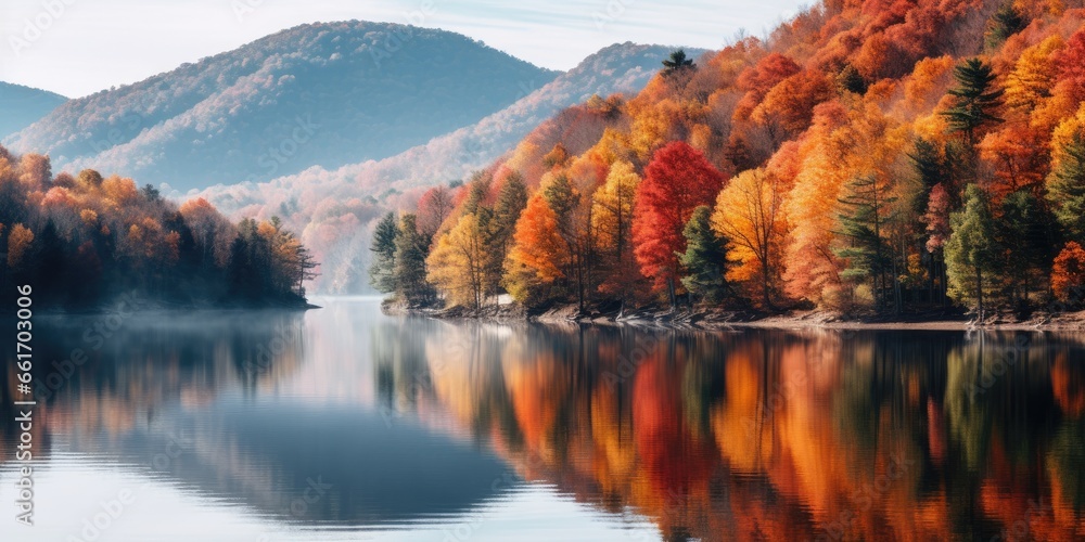 Obraz premium Sunny Autumn Day Wallpapers Desktop Background.