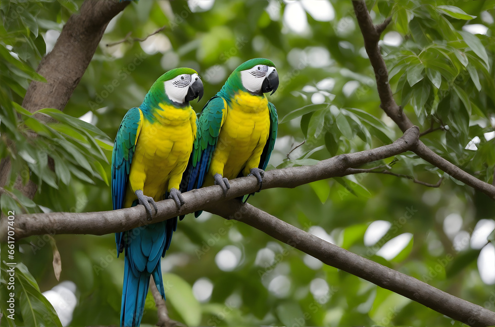 Obraz premium blue and yellow macaw 