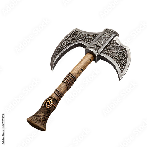 Viking Axe Medieval Axe Melee Weapon Ancient Axe Cold Weapon No Background