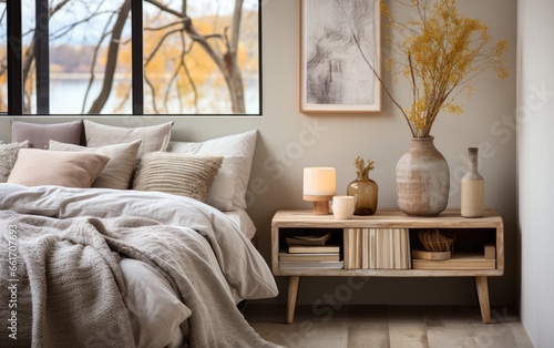 Scandinavian style nightstand photo
