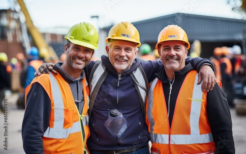 A team of happy constructio...