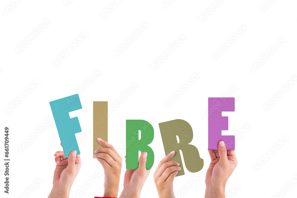 Digital png illustration of hands and fibre text on transparent background Digital png illustration of hands and fibre text on transparent background