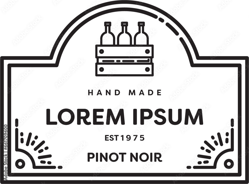 Digital png illustration of label with lorem ipsum text on transparent background