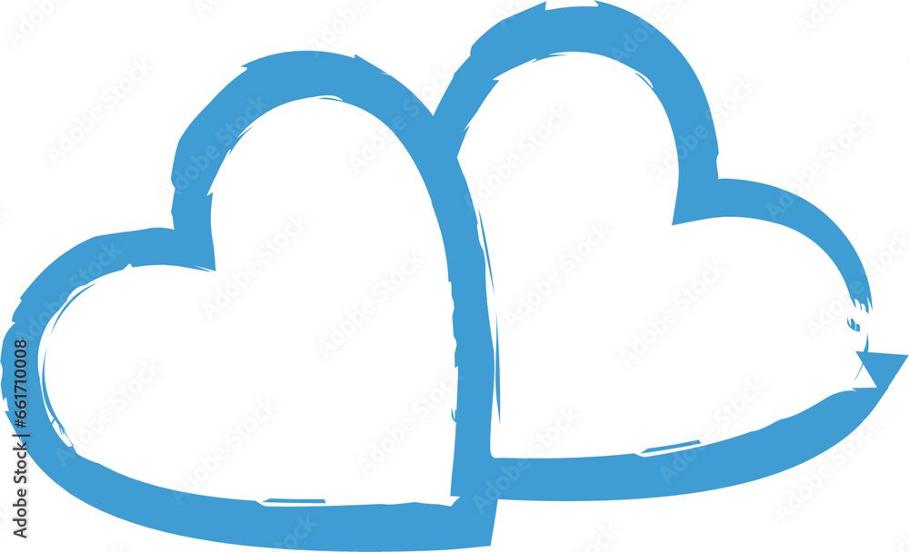 Digital png illustration of blue hearts on transparent background Stock ...