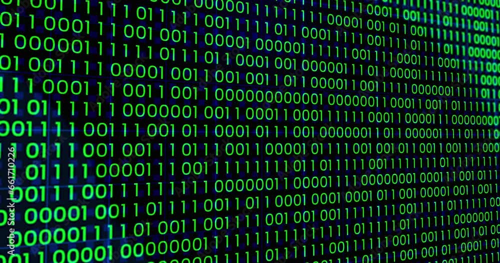 4K binary code move randomly, programming language, digital number backgrounds. Modern technology concept and big data. Digital abstract number of artificial intelligence. 4K binary code move randomly, programming language, digital number backgrounds. Modern technology concept and big data. Digital abstract number of artificial intelligence.