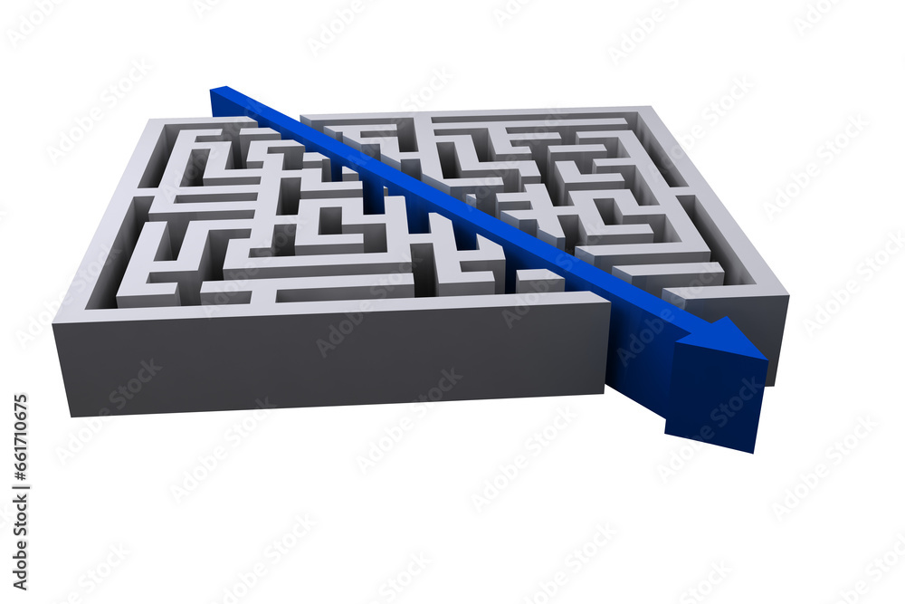 Digital png illustration of blue arrow and labyrinth on transparent background Digital png illustration of blue arrow and labyrinth on transparent background