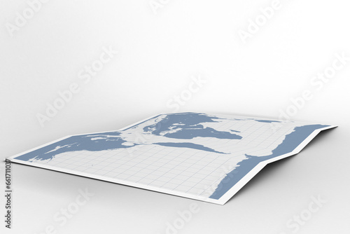Digital png illustration of map of world on transparent background