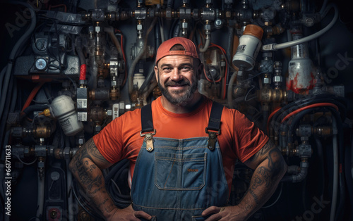 Portrait of a plumber, small business owner