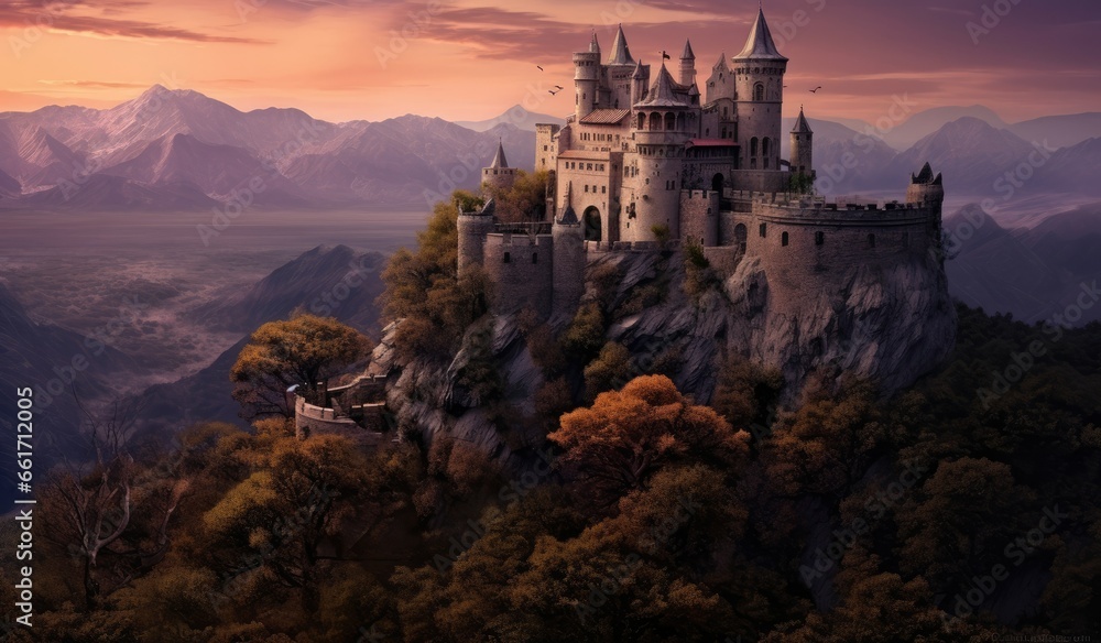 Old fairytale castle - obrazy, fototapety, plakaty 