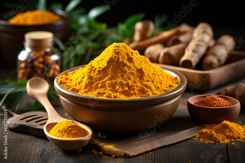 Turmeric root and turmeric powder for alternative medicine ,spa and food. 