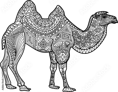 Mandala Zentangle animal hand drawn illustration