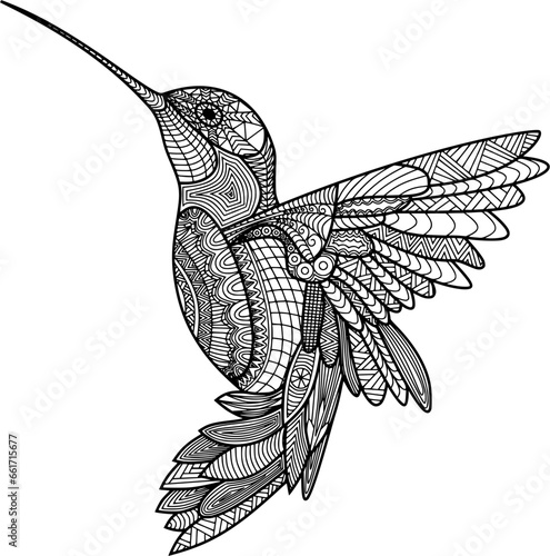 Mandala Zentangle animal hand drawn illustration