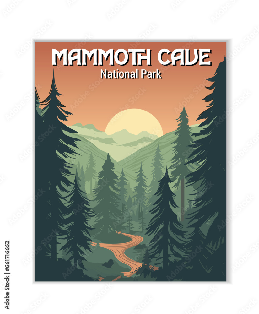 Vector Art of Redwood National Park. Template of Illustration Graphic ...