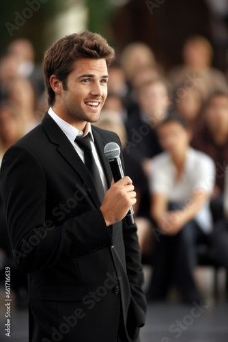 Handsome businessman in a s...