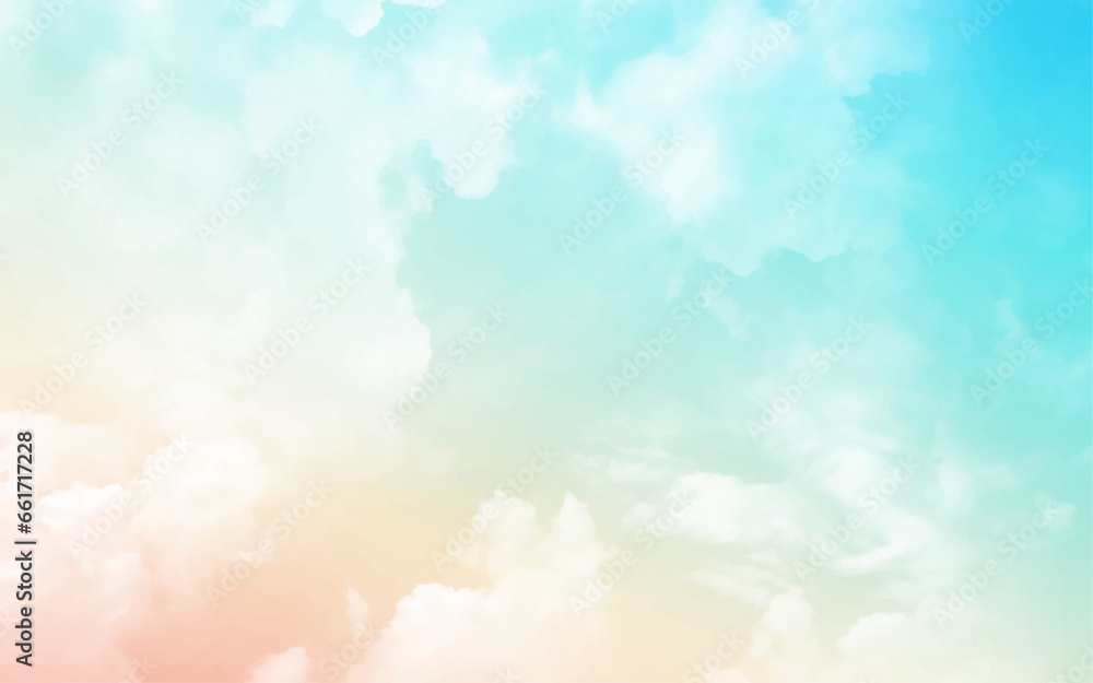Elegant Pastel Sky Image. Vector Art Natural Sky. Elegant Pastel Sky Image. Vector Art Natural Sky.