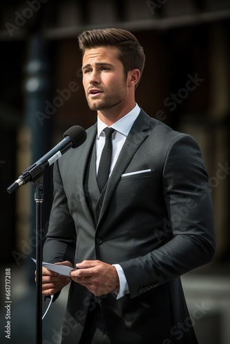 Handsome businessman in a s...
