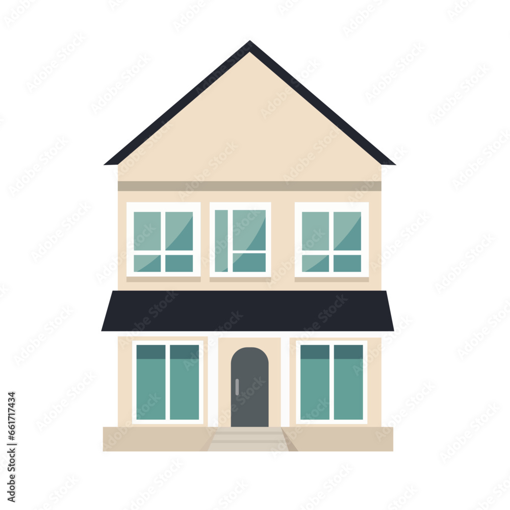 Modern house flat icon design, vector illustration isolated on white background