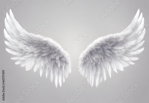 White Angel Wings, Heavenly Angelic Feathers, Seraphic Winged Elegance, Celestial White Winged Beauty, Divine Angel Wings in Flight