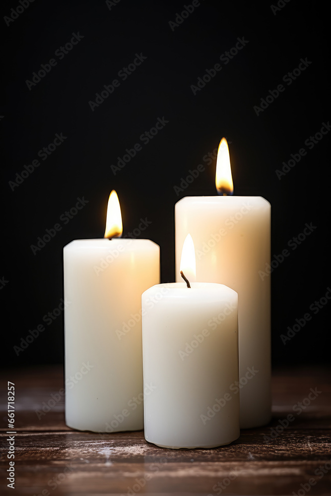 Several candles for lighting blessings are placed on the table Several candles for lighting blessings are placed on the table