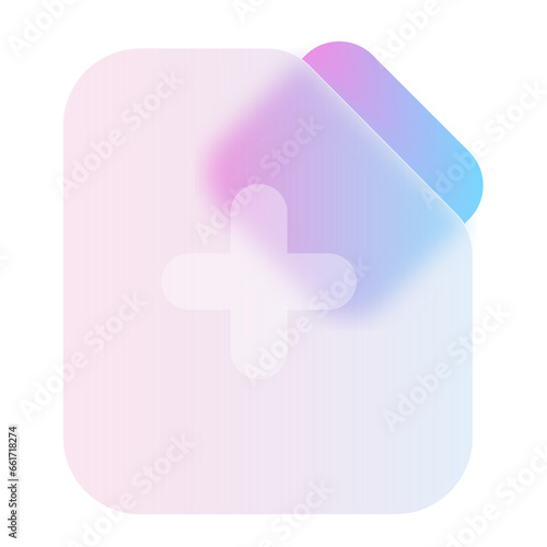 Add Document Glassmorphism UI Icon Sign and Symbol Design Illustrator Png Svg	