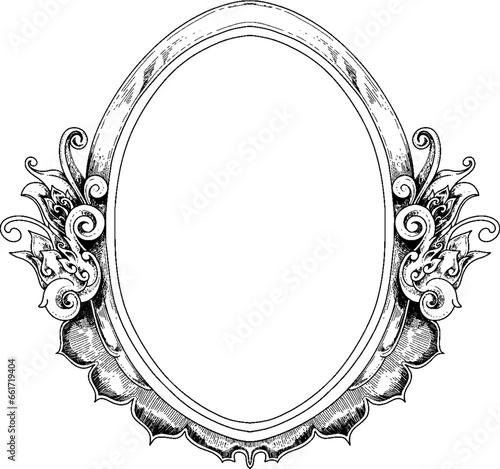 Vintage border floral and wedding ornament
