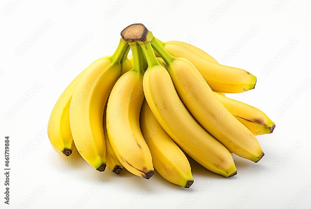 Bunch of banana isolated on white background. AI Generated Images