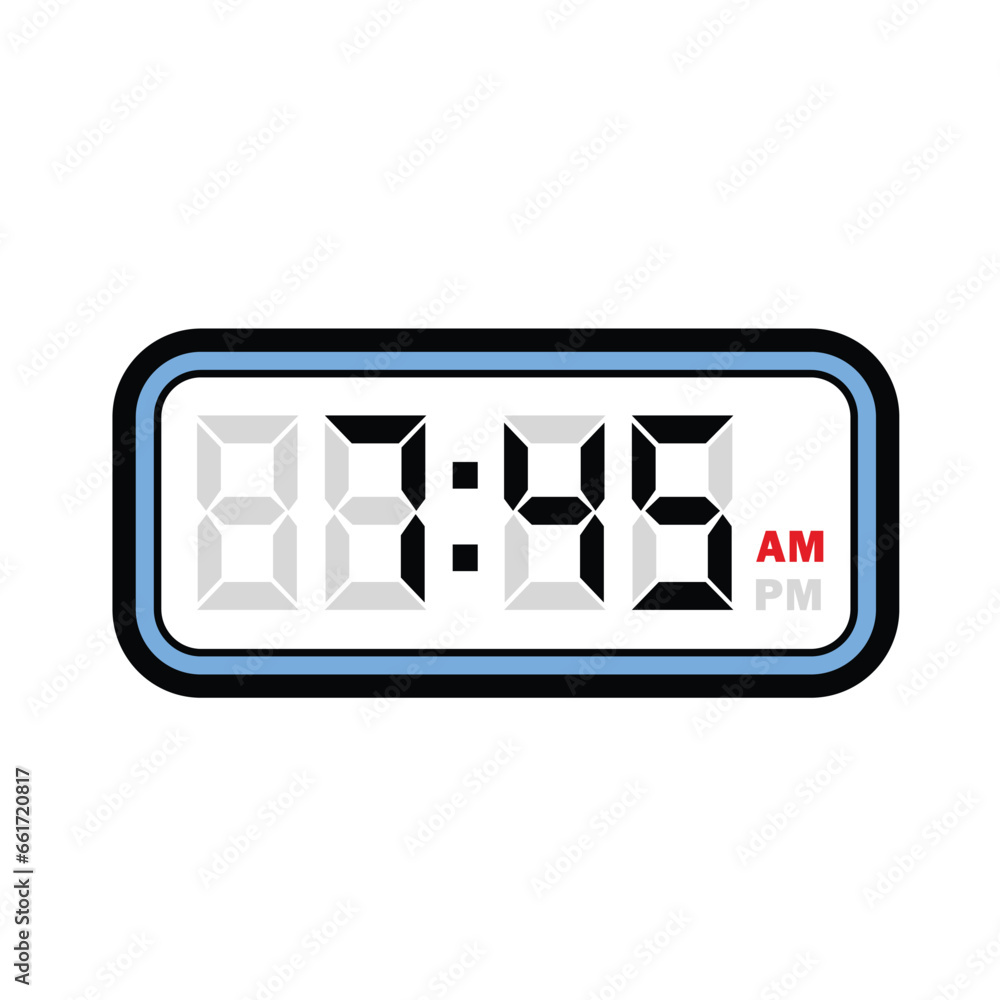 Single Digital Clock Time at 7:45 AM Single Digital Clock Time at 7:45 AM