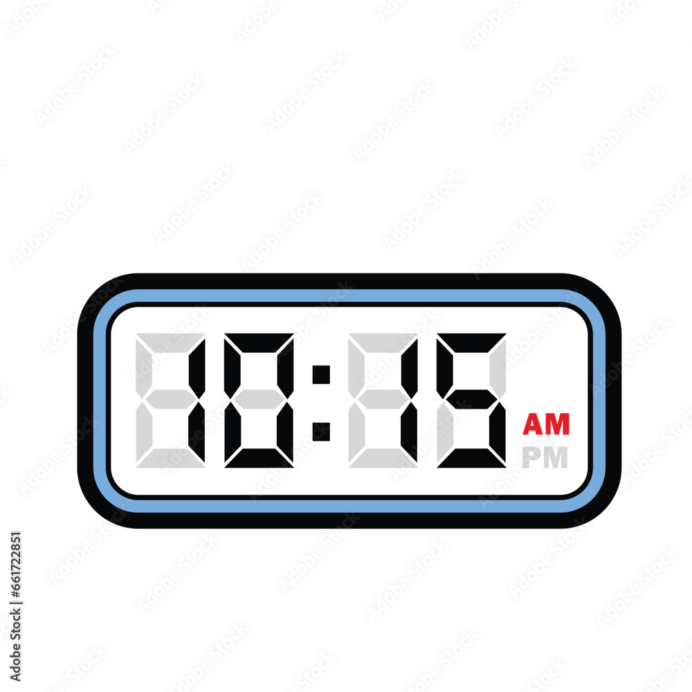 Single Digital Clock Time at 10:15 AM Single Digital Clock Time at 10:15 AM