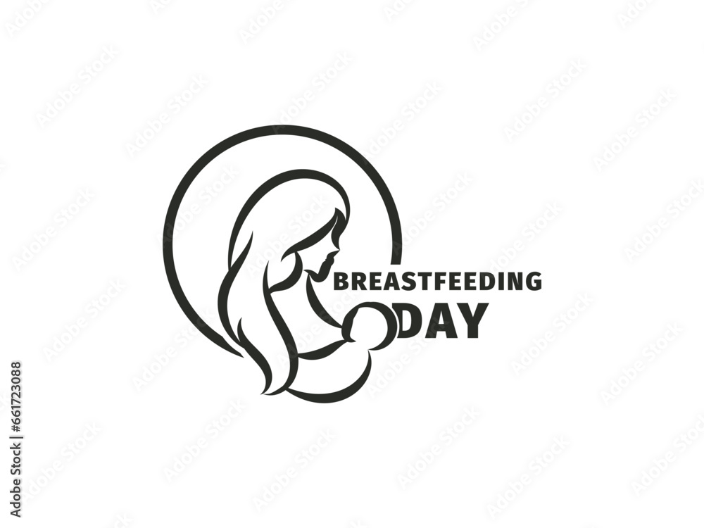 World Breastfeeding day vector design
