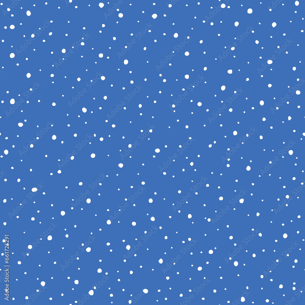 Seamless pattern, falling snow, shapeless circles and dots of different sizes Seamless pattern, falling snow, shapeless circles and dots of different sizes