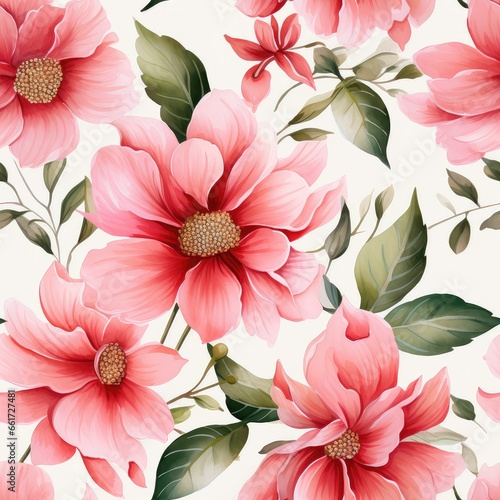 Vector Pink Flowers Patterns