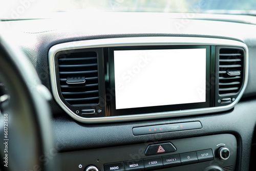 Blank isolated screen on car display © shine.graphics