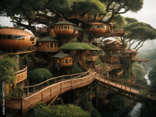 A treehouse city © Meeza