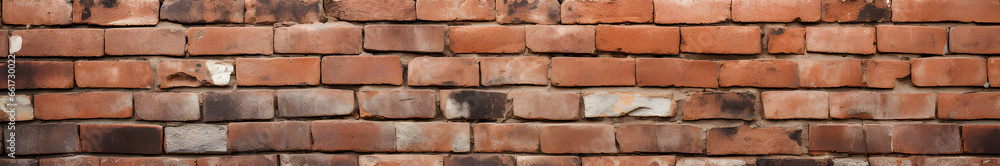 Wide, textured brick wall in a 6:1 ratio Wide, textured brick wall in a 6:1 ratio