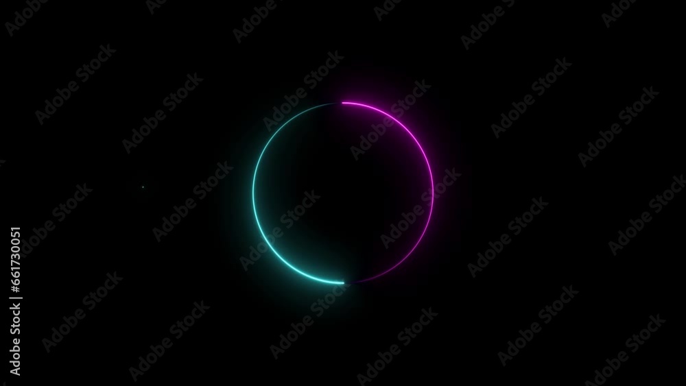 A colorful circle neon animation .circle frem icon A colorful circle neon animation .circle frem icon