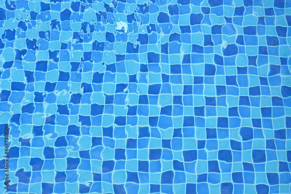 Top view of blue ripped water in swimming pool, water texture background Top view of blue ripped water in swimming pool, water texture background
