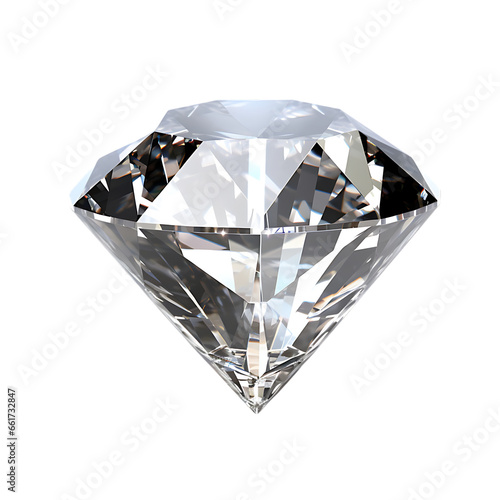 Clear Diamond isolated on transparent or white background, PNG