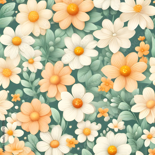 seamless pattern. Cute pattern in 3D small flower. bright fun candy pastel flower color. Ditsy floral background. The elegant the template for prints.