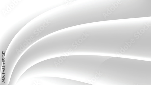 Abstract white fluid flow background with smooth line futuristic Geometric Textured intricate 3D wall Light wave White 
