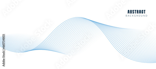 Modern vector background with blue wavy lines.