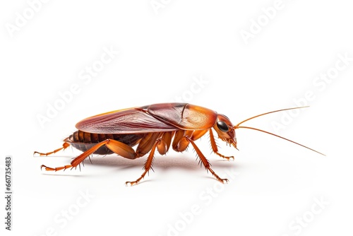 cockroach isolated on a white background