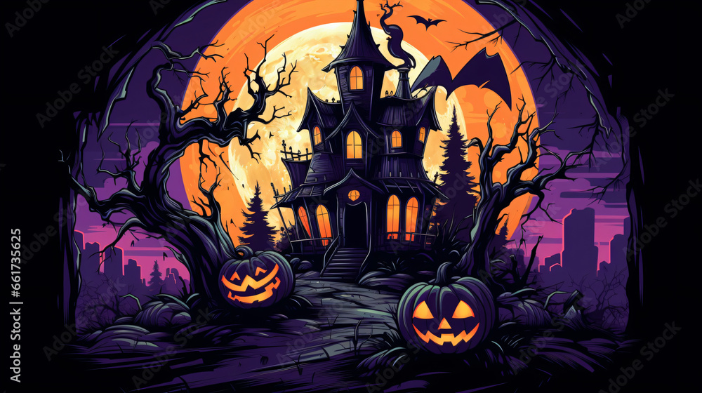 Haunted house halloween