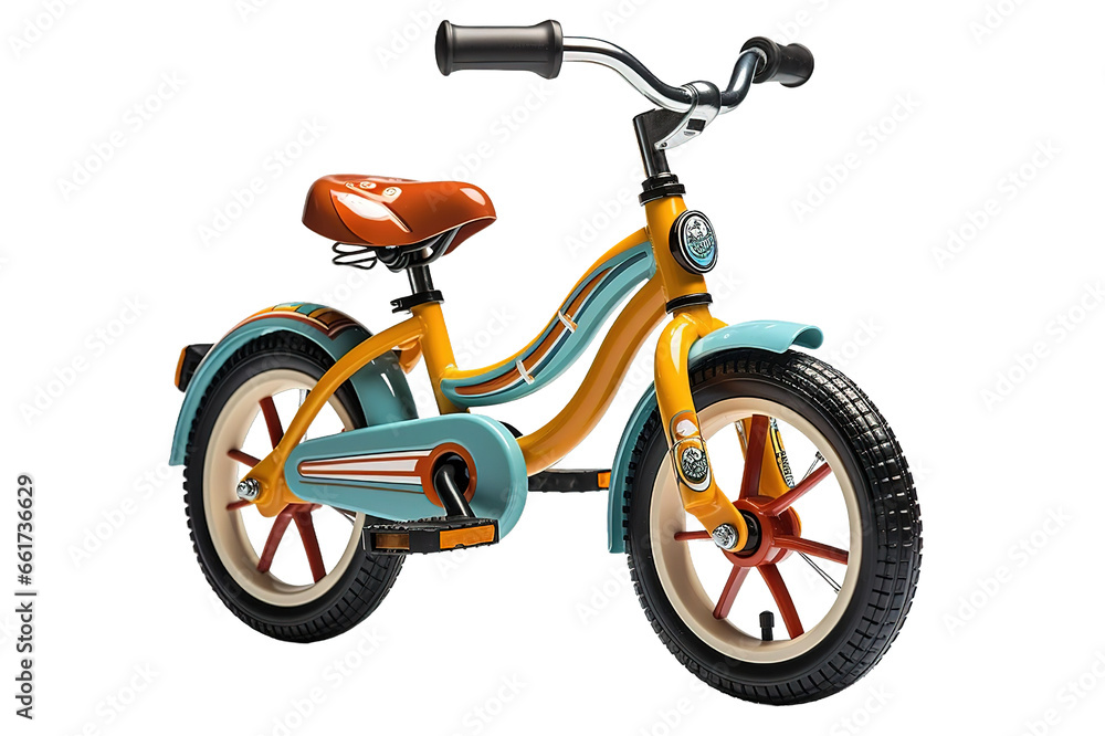 bicycle for children isolated on a Transparent background. Generative AI