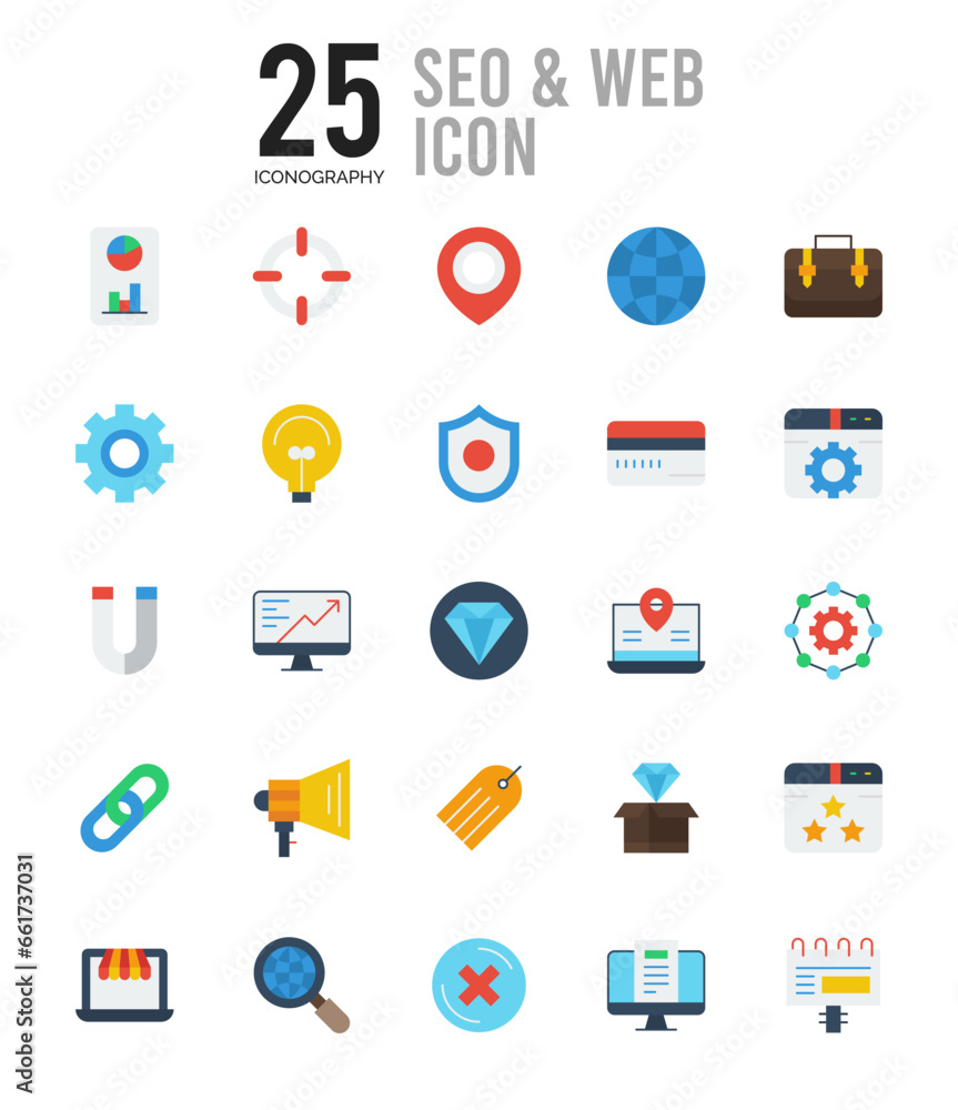 25 SEO & WEB Flat icon pack. vector illustration. 25 SEO & WEB Flat icon pack. vector illustration.